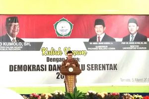 Kuliah Tamu Mendagri Tjahjo Kumolo, di FKIP Unkhair Ternate