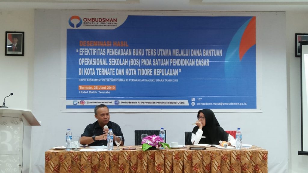 OMBUDSMAN, Anggaran Bos 20% Pengadaan Buku Siswa Tidak Mencukupi