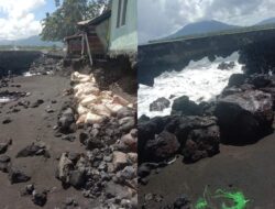 “Butuh Perhatian Pemda Halut” Warga Soasio Pesisir Pantai Was-was dengan Cuaca Buruk, Kondisi Suwering Rusak, di Musim Ombak